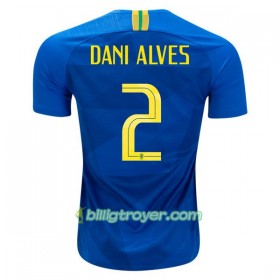 Billige Fotballdrakter Brasil Dani Alves 2 VM 2018 Bortedraktsett